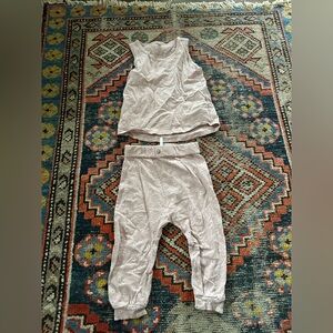 Rylee + Cru light purple floral tank / pants set for toddler, 18-24 months